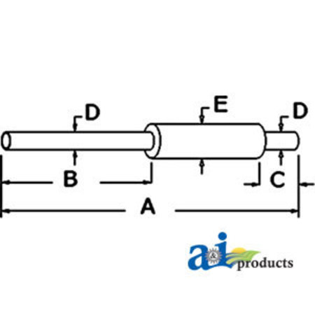 A & I PRODUCTS Muffler 53" x6" x6" A-1680877M92